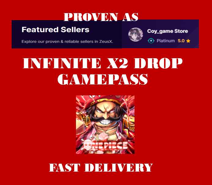 A One Piece Game (AOPG) Infinite x2 Drop Gamepass (GIFT) Fast Delivery