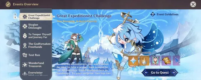 Great Expeditionist Challenge Event Completion