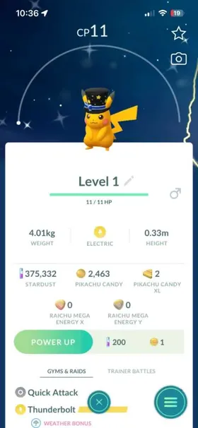 Shiny Pikachu Party Top Hat [Level 1]