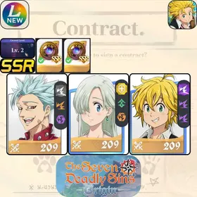 Lv2[EU] Europe | Ban + Elizabeth + Meliodas | Ban + Elizabeth + Meliodas |Regular SSR Hero Selection Ticket x2 |Starter account