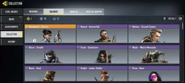 Save only Activision - Ak 117 mythic - Gun Legend: 13 -Epic Gun: 182 - Epic character: 75 (Artery - kui ji - scylla )