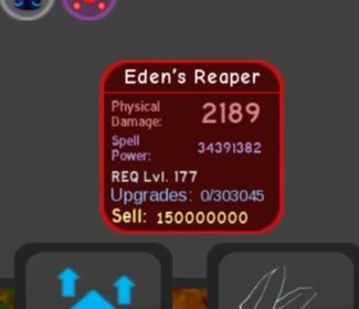 Dungeon quest reborn - Edens reaper 37