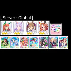 [ GLOBAL ] Starter Uma : Mejiro McQueen (Summer), Copano Rickey, Smart Falcon, Silence Suzuka + 7 Support Card