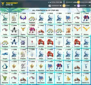 Shiny: Dialga 4K, 2 GALARIAN Zapdos, Zamazenta,Hetran,Moltres,Necrozma,Terrakion,Regice ✨Legends:80 ✨Shiny:93-Pokemon Go Account