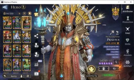 GlobaL 60x|Lv 83|4,5M PWR|8 Lord[PrateusA3,Aracha,Torodor,etc]|34 Legend(KagiriA4,Valkyra,Hatsut,Etc)|202 Blue Summoning|WOR1323