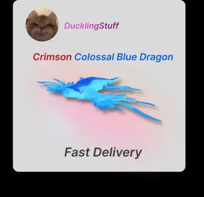 Fisch Bestiary | Crimson Colossal Blue Dragon | Free Sovereign Relic | Fast Delivery