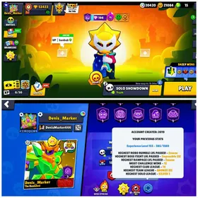 101 BRAWLER🔥53,433+ TROPHY🏆48 MAX BRAWL🔥48 HYPERCHARGED💠21,000+ GOLD🔥Win Streak 21✨289+ Skin💙Create 2019🔷Silver True 3✨True Gold 3🔷Lots of Rare Skin💙Android And Ios•Full Access✅INSTANT DELIVERY✅