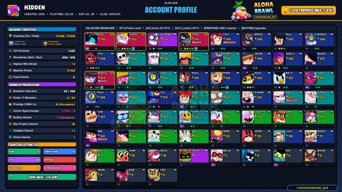 GEMS SPENT 7316 | 17.8K Trophy | 74 SKINS | SCRATCHER POCO💙GODZILLA BUZZ💙RED GODZILLA BUZZ💙SQUAD BUSTER SHELLY💙SPONGEBOB EL PRIMO💙MEGALODON💙TANUKI JESSIE💙CLASSIC DYNAMIKE💙DYNASTY MIKE💙EL BROWN | 59 Brawler | FULL ACCESS | IOS/ANDROID