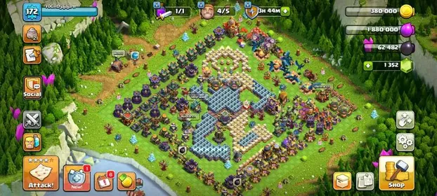 Th 16 Max | Hero 86 90 65 37 | 12 Epic Equipment | NC Free | 1724 Medel | Defence Max | 5 Builder | Instant Delivery |