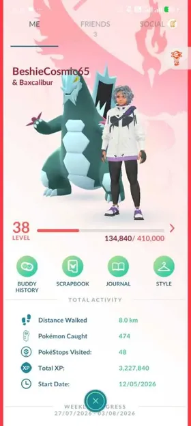 #65[Lv.38] 2✨💯 Shundos • 💯🌍 Hundo Mewtwo with 10th Anniversary Earth Special BG • ✨💯 Shundo Baxcalibur with Glaive Rush • ✨💯 Shundo Inteleon with Hydro Canon • ✨🌐 Shiny Pikachu with Saitama Japan Stamp Rally Location BG • ✨🎩 Shiny Excavator Pikachu • 🧬🏞️ Mega Mewtwo X with 2026 Go Fest Special BG (14/15/11) • 🧬🏞️ Mega Mewtwo Y with 2026 Go Fest Special BG (14/11/13) • ♨️ D-Max Moltres • ♉ Primal Groudon • ♉ Primal Kyogre • ✨🏞️ Shiny Heidreigon with Brutal Swing • 🍀♨️ Lucky D-Max Gigalith (15/15/12) • 🏹 Origin Palkia with Spacial Rend Move  • 🏹🏞️ Origin Dialga with Roar of Time and 2026 Go Fest Special BG • 🇩🇰 5 Pikachus with 2026 Coppenhagen LEGO BG (1 Shiny) • 🇯🇵 24 Pikachus with Japan Stamp Rally Location BG • 🇯🇵 Moltres with Japan PokeKanto Location BG • 🏞️ Pokemons with 2026 Go Fest Special BG •🏞️ Pokemons with 2026 Community Day Special BG • 🧪 279k Stardust • 💥 49 Legendaries and Mythicals • 👽 5 Ultra Beast • ✨ 11 Shinies • 💯 13 Hundos • 🌑 2 Shadows • 🧬 13 Megas (7 Different Pokemons) • 🏹 2 Adventure Effect • ♨️ 9 Dynamax • 📛 0 Gigantamax • 🎉 10 Event Pokemon • 🏞️ 22 Special BG • 🏞️ 25 Location BG