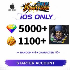 Global[IOS/Only][5000-5200RD][1000-1100 GF]+[4★ Kuzan]+80+ Random 4-6 Star Characters[Fast delivery][Beginner Account]|ONE PIECE Bounty Rush
