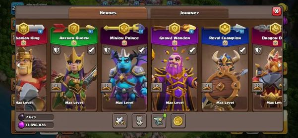 50% DISCOUNT SHOP | TH18 MAX ALMOST | 3 HELPER MAX | MAX ARMY | 6 HERO MAX | WALLS MAX | MAX DEFENCE | 15 EPIC | NC YES | EMAIL CHANGE | BH10 | XP-258