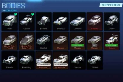 ⭐️️Sale⭐️️rl6. 180+ Decals: Affluenter, TW Marred Shard | 20 Bodies: Fennec, Honda Civic, Dominus, Octane
