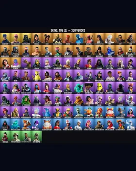 108 Skins Deadpool ⭐️ Meowscles ⭐️ Peely ⭐️ Midas ⭐️ Skye ⭐️ Rippley vs Sludge ⭐️ Catalyst ⭐️ Dream ⭐️ Ruby Shadows ⭐️ Fa-La-La-La-Fishstick ⭐️ Tony Stark ⭐️ Jennifer Walters ⭐️ Slayer Juice WRLD ⭐️ Doctor Slone ⭐️ Mystique ⭐️ Warpaint ⭐️ m9040521119