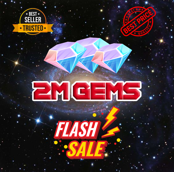 2M GEMS (3 Tax Cover 2.060.000 GEMS) Anime Defenders Fast Delivery