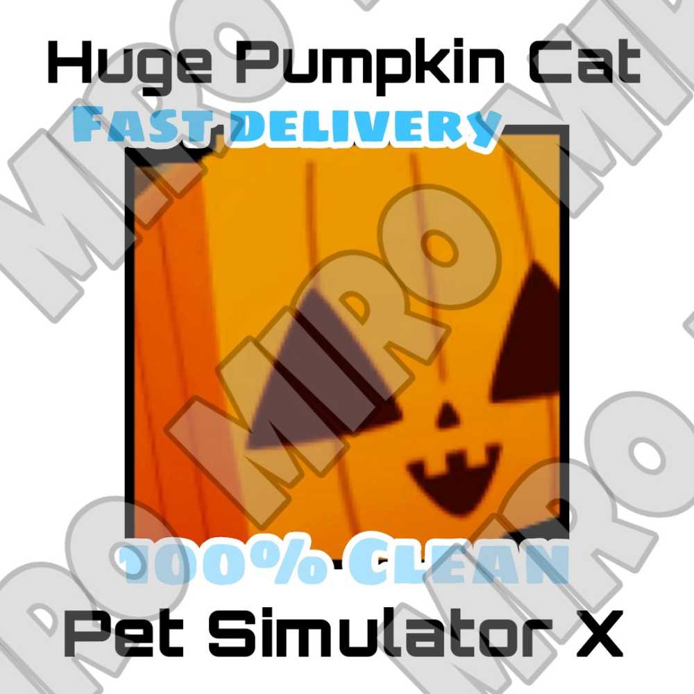 Huge Pumpkin Cat Pet Simulator X PSX Fast Delivery