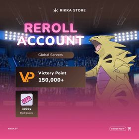 ☆ Global | 150000+ VP | 3000x Quick Coupons | Tyranitar | 60x Pulls Account | DM for Catalog