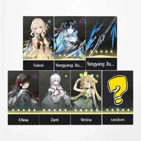 Asia|LV8-LV9|Suisui+Yangyang: Xuanling+Yangyang: Xuanling Weapon+Chisa+Zani+verina+random 0-3 Five-star character|Thenovicepoolisnotused