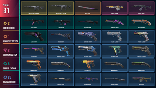 🥑 AP 🥑 1 KNIFE 🥑 31 SKINS 🥑 VALUE: 8500 VP 🥑 Protocol 781-A Phantom 🥑 Protocol 781-A Spectre 🥑 K/TAC Blade 🥑 Prime//2.0 Odin 🥑 Reaver Vandal 🥑 K/TAC Sheriff 🥑 K/TAC Vandal 🥑 K/TAC Bulldog 🥑 K/TAC Operator 🥑 Transition Shorty 🥑 Velocity Shorty 🥑 9 Lives Classic 🥑 Death Wish Sheriff 🥑 Prism III Classic 🥑 Nanobreak Sheriff 🥑 Jigsaw Ghost 🥑 Eclipse Ghost 🥑 RANKED READY 🥑 226 LEVEL 🥑 INSTANT DELIVERY 🥑 FULL ACCESS 🥑 FquHJ 🥑