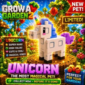 20x 🦄 Unicorn | Grow a Garden 2 (GAG 2) | Mythic ✨ |⚡️Instan Delivery⚡️