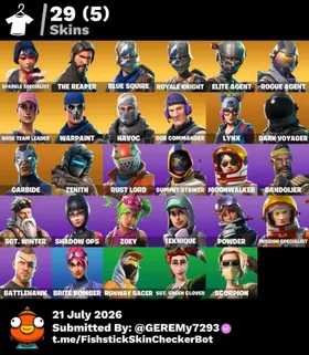 [PC|PSN|XBOX] 29 skins | OG STW | Sparkle Specialist | The Reaper | Blue Squire | Royale Knight | Elite Agent | Rogue Agent | Havoc | Sub Commander | Lynx | 450 VB|Full access