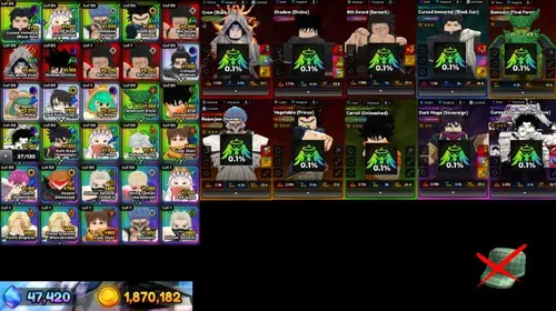 X10 0.1 Unbound Secret  Crow (Black Fire) l Megumi ( Secret Shadow ) l 8th sword l Carrot l puppet l Drak mage l Bioinsect l Vegeta l Anime Expeditions