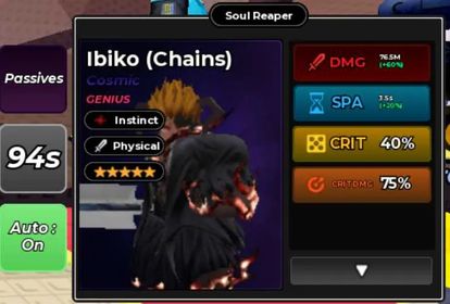 Defeat Anime RNG | GENIUS Ibiko [Chain] Five Star 45.5M- Instict Trait