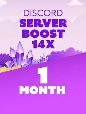 Discord Server Boost - 14X Boost For  ⚡1 Month - Fast Delivery⚡
