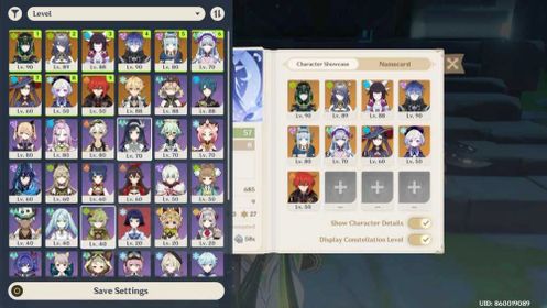 [ASIA] AR57 | Nefer sign + Lauma + Columbina + Flins sign + Ineffa + Yumemizuki Mizuki C2 | Midgame account