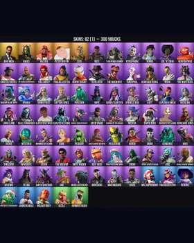 82 Skins Beef Boss ⭐️ Hades ⭐️ Lana Llane ⭐️ Spirit Hunter Saeko ⭐️ Korra ⭐️ Cerberus ⭐️ The Machinist ⭐️ Katalina ⭐️ Slayer Juice WRLD ⭐️ Godzilla Evolved ⭐️ John Wick ⭐️ Neko Hatsune Miku ⭐️ Highwire ⭐️ Valeria ⭐️ Peter Griffin ⭐️ Zeus ⭐ m246687674