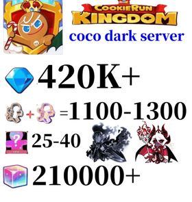 coco dark server|420K Crystals | 1100～1200 Cookie Cutters | random 25-40 Epic Cookies+Dark Enchantress Cookie+Silent Salt Cookie+210000 Rainbow Cube+10000K gold coins|Beast's Heritage Selection Chest is not used|Ancient Cookie Selection Chest|Legendary Cookie Selection Chest | Plot progress 1-3] iOS/Android Cookie Run: Kingdom