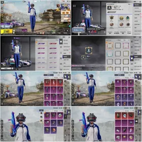 Lvl 57"Ump (KillMsg)M16A Lvl 2"3 Mythic Set"Urban Pant"Winter Queen Uza"Sweet Buggy"Rank Gold