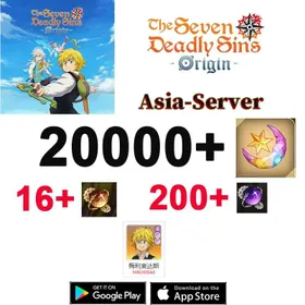 [ASIA] 20000+ Star Fragments/Meliodas+Hero pickup Draw Tickets×16/Regular Hero Draw Tickets×220 | 7DS The Seven Deadly Sins: Origin Reroll Account