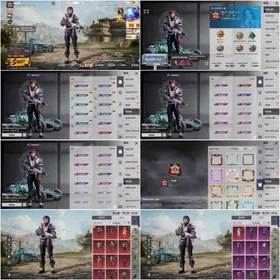 Lvl 70"Europe Rank Ace"Smg,Bizon (KillMsg)Uzi,M24,Ump Lvl 2"13 Mythic Set"Mythic Helemt/Bag"4 Buggy"Rename Card"1 Material