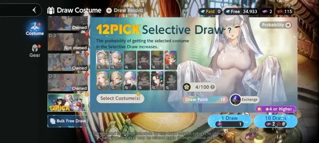 [Global] 34K Diamonds + 110 Tickets | Goblin Slayer All Collab +5 , Senran Collab +5 Except Yozakura, Mushoku Collab -Cat Eris | Total 5 Stars Cotume : 125 Costumes