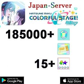 【JP】 185000+ Gems]+Random 15 four-star + Part of the plot has passed/HATSUNE MIKU: COLORFUL STAGE Project Sekai ]/Android/iOS interworking |Full Access