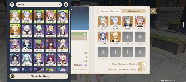 Asia | AR35 | Male | Vesna + Odette + Ineffa + Varesa + Yumemizuki | Story Monstadt and Snezhnaya Only | Username Unset Birthday Uns