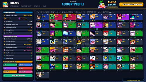 GEMS SPENT 3215 | 16.5K Trophy | 45 SKINS | SQUAD BUSTER SHELLY💙DARK ANGEL COLT💙HACKER BROCK💙PSG MIKE💙CLASSIC DYNAMIKE💙MEGA BOX DARRYL💙OMEGA BOX DARRYL💙SCARLET PALADIN SURGE💙HANDSOME COLT💙VIKING BULL | 57 Brawler | FULL ACCESS | IOS/ANDROID