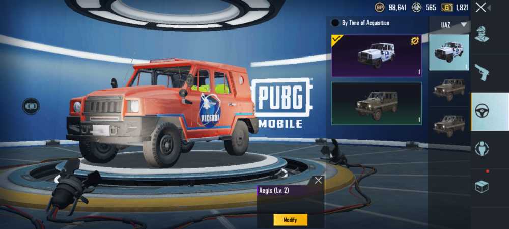 Pubg Account With Uaz Aegis Lvl2