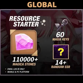 Global Server|110000+Magica Stones+Magia Key×50-60+5★kloku Guaranteed Premium key*2+Gold Key *2+14-20 Random Five-Star Characters+Account Story Random/Android/iOS Interoperability Magia Exendra