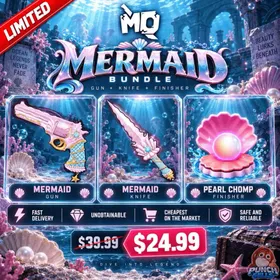 MURDER DUELS | MERMAID SET | GUN + KNIFE + PEARL CHOMP FINISHER | LIMITED