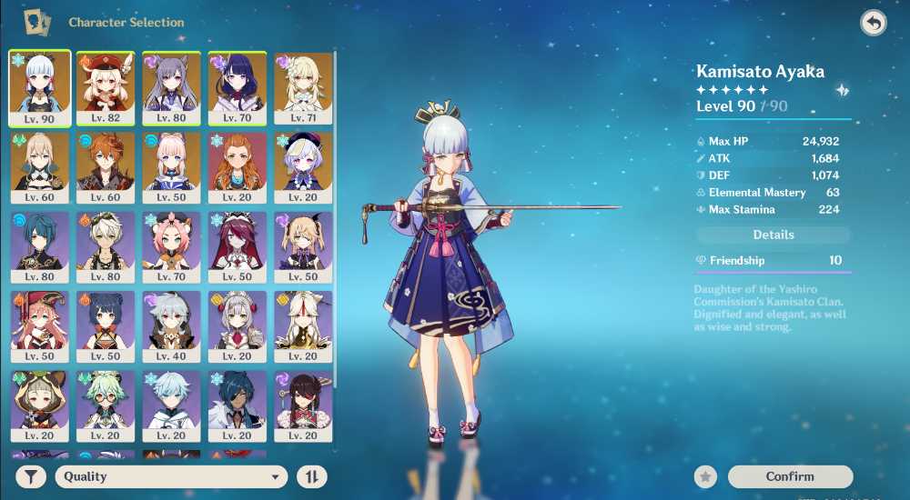 [ASIA] AR54 AYAKA, BAAL, KOKOMI, CHILDE, KLEE, KEQING, JEAN, QIQI