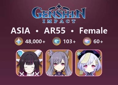 Asia|AR55|48000+Primogems|Columbina|+ Keqing|+ Qiqi | See description for details.#3hw