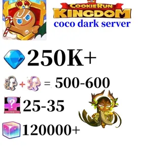coco dark server|240K+ Crystals | 500～600 Cookie Cutters | random 25-35 Epic Cookies+Millennial Tree Cookie+100000+ Rainbow Cube|Beast's Heritage Selection Chest is not used|Ancient Cookie Selection Chest|Beast's Heritage Selection Chest is not used|Ancient Cookie Selection Chest|Legendary Cookie Selection Chest | Plot progress 1-3] iOS/Android Cookie Run: Kingdom