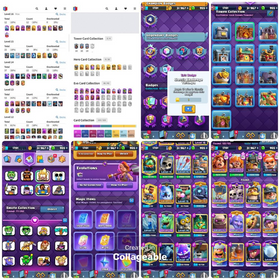 KT 16-Level 1701-12 Max -9Heroes -Ballon Cycle & Golem DeCk Max -12 Tower Skins-14K Trophies -Code287