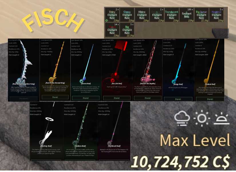 [ID72] Fisch Account Level MAX!! No-Life Rod // Rod of The Eternal ...