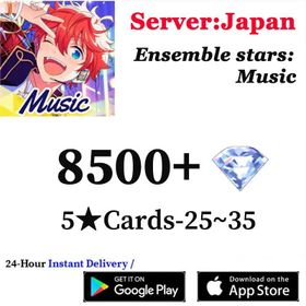 [Fast Delivery] [JP] 8500+ Diamonds | +25-30 Random 5 stars |  | Full Access | Android|IOS | Ensemble Stars Music