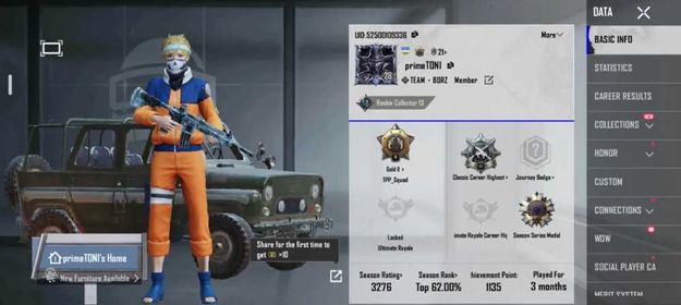 #L586|Lvl 28|2 ID CARD|4 SET|2 HELMET|6 HEADGEAR|3 BACKPACK|7 WEAPON(1 LAB)|GLACIER M416 LVL 1|GOLD EURO