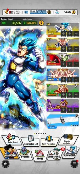 34k CC account with three legend units and one ultra and good LFs and ginyu force