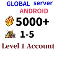 GLOBAL[Android][INSTANT]5000+ Dragon Stones+1-5 LR DRAGON BALL Z DOKKAN BATTLE Beginner Account Level 1 Account|Dragon Ball Z Dokkan Battle